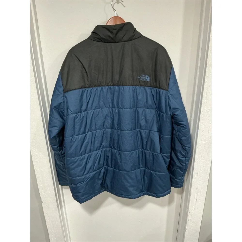 The North Face Mens Blue Insulated Puffer Jacket Full Zip, 3XL, Busch Light